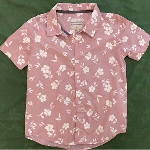 Stitch & Stone Pink Floral Button-Up Shirt 5T